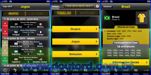 Mega Rio Preto » Tabela dos Jogos da Copa do Mundo 2010 – Excel